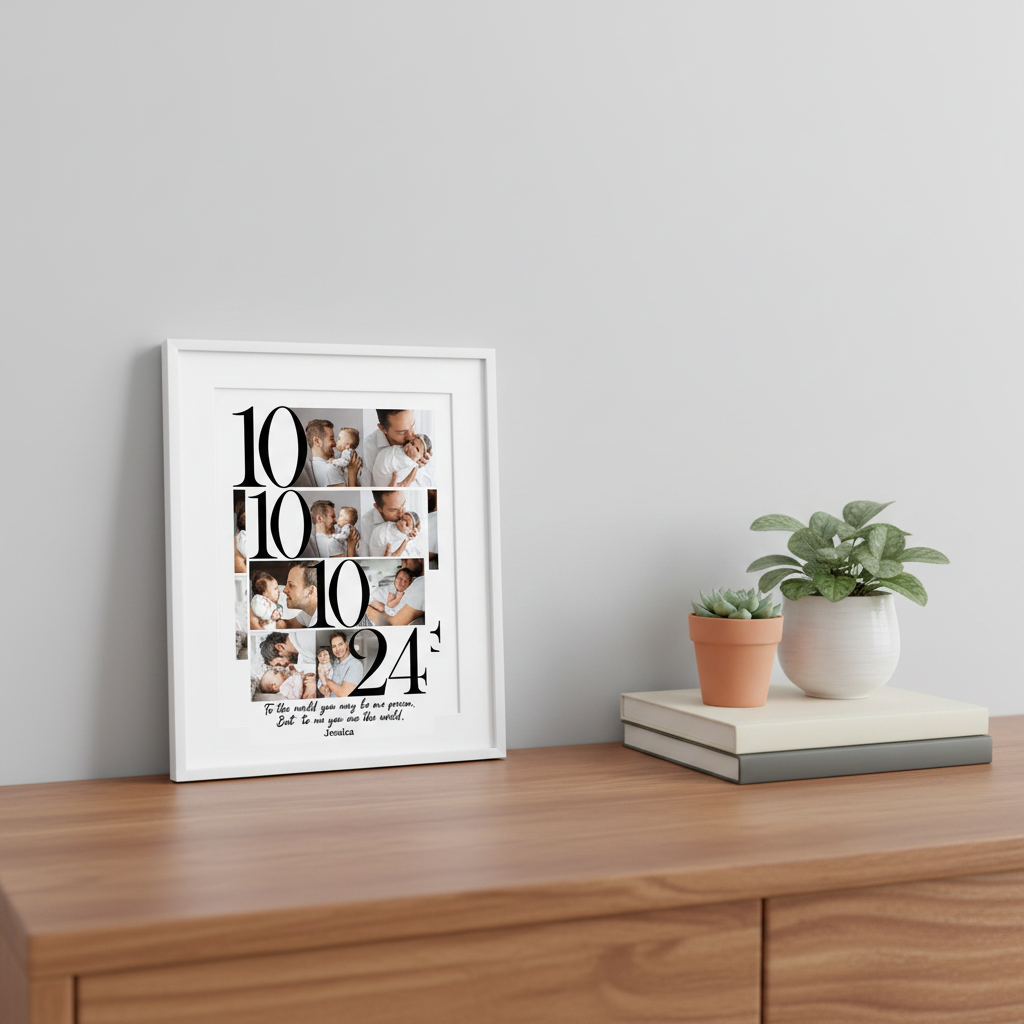 Custom Photo To Me You Are The World Father'S Day Picture Frame 6ZB5Y