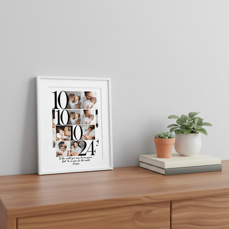 Custom Photo To Me You Are The World Father'S Day Picture Frame 6ZB5Y