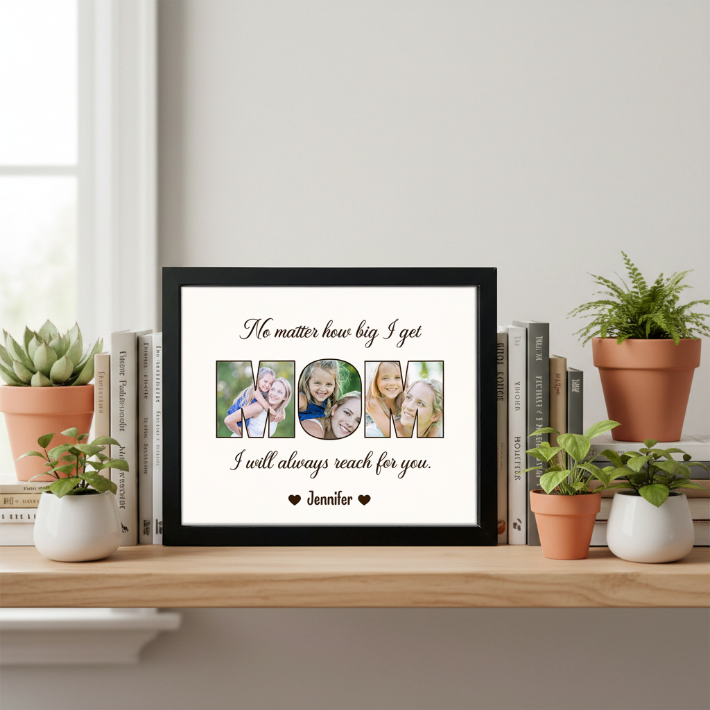Custom Photo No Matter How Big We Get, We Will Always Reach For You Picture Frame T18RV