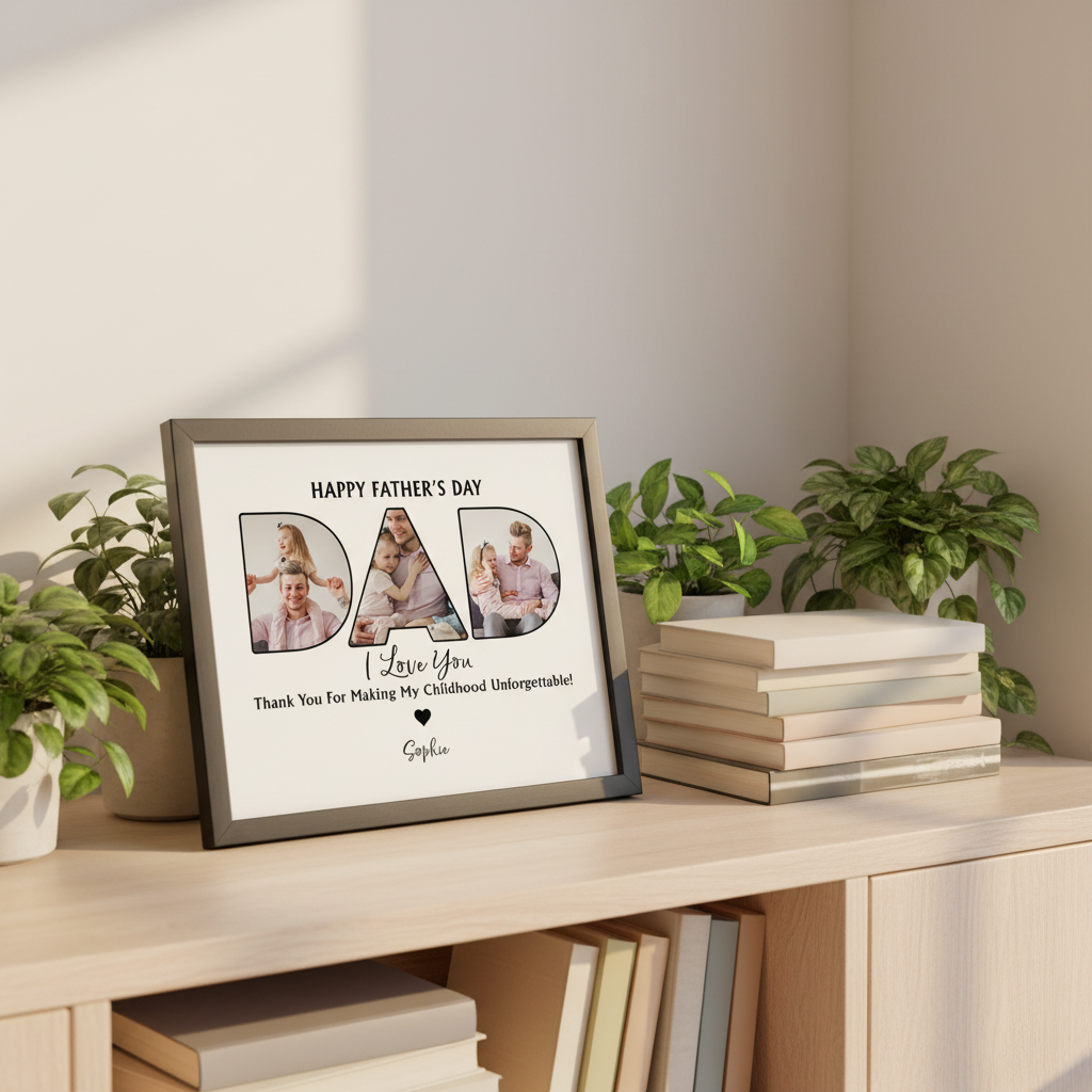 Custom Photo Dad, Thank For Making My Childhood Unforgettable Picture Frame Father'S Day Gift 19YLG