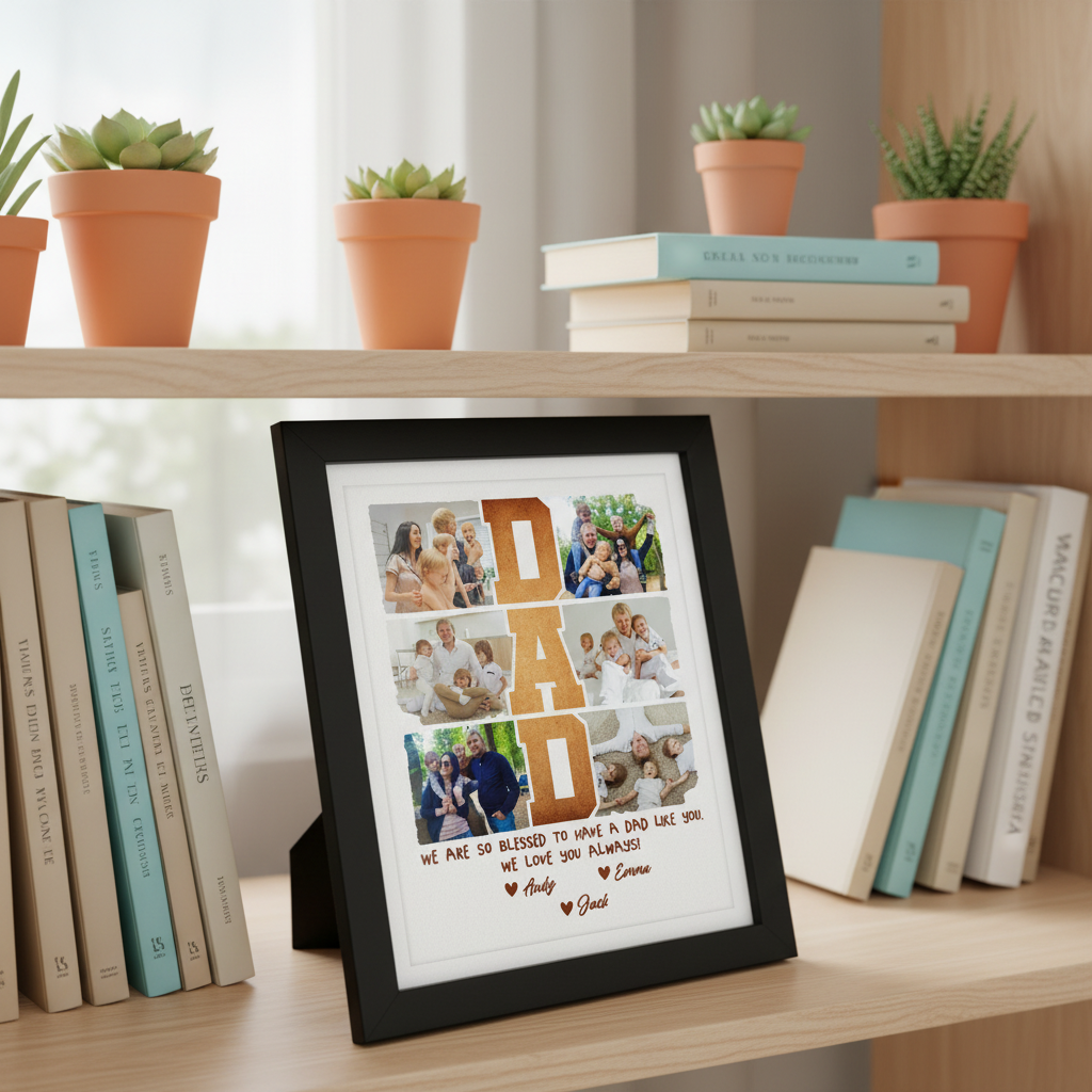 Custom Photo I Am So Blessed To Have A Dad Like You Picture Frame A6S27
