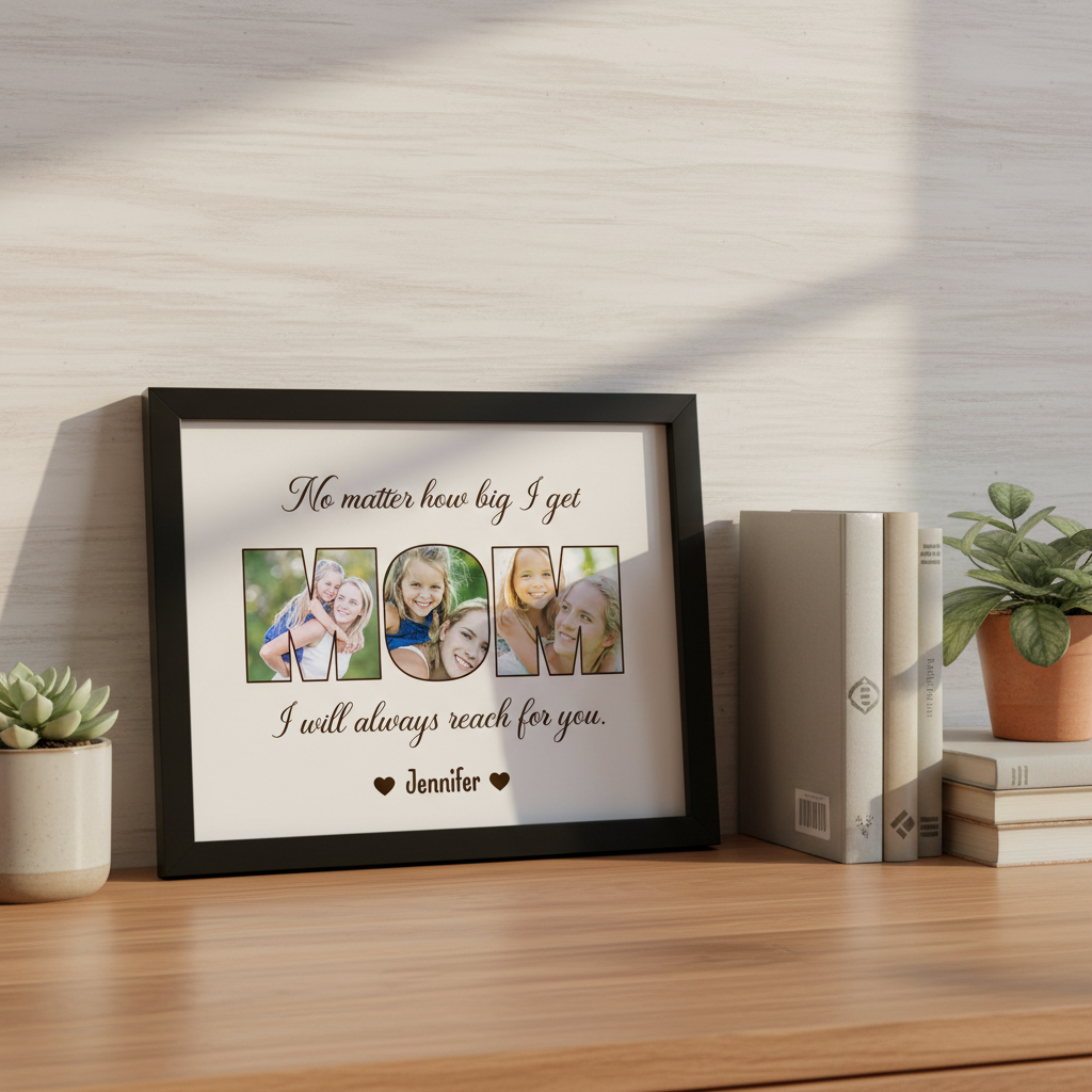 Custom Photo No Matter How Big We Get, We Will Always Reach For You Picture Frame Y5NXI