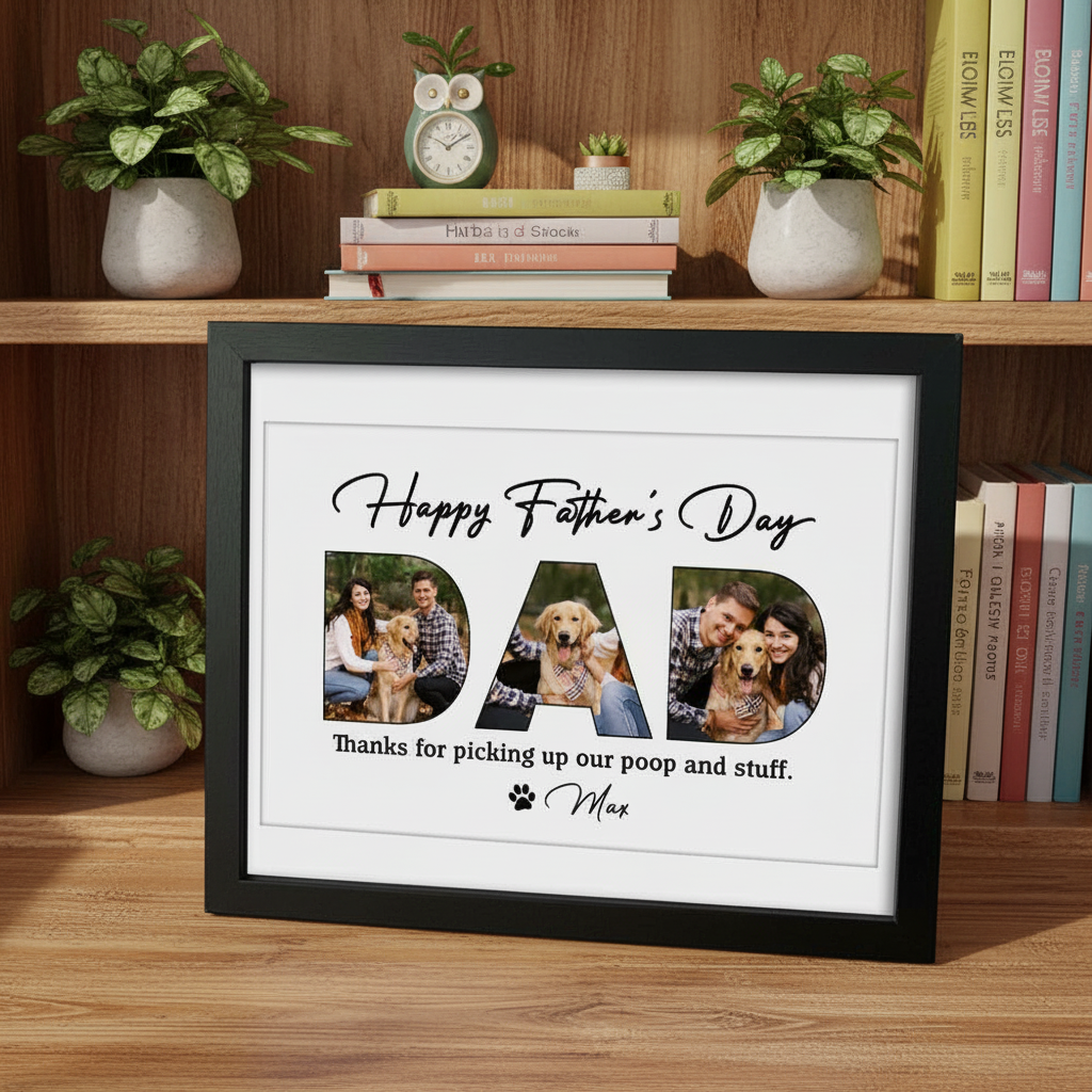 Happy Father'S Day, Dog Picture Frame, 6L7IT