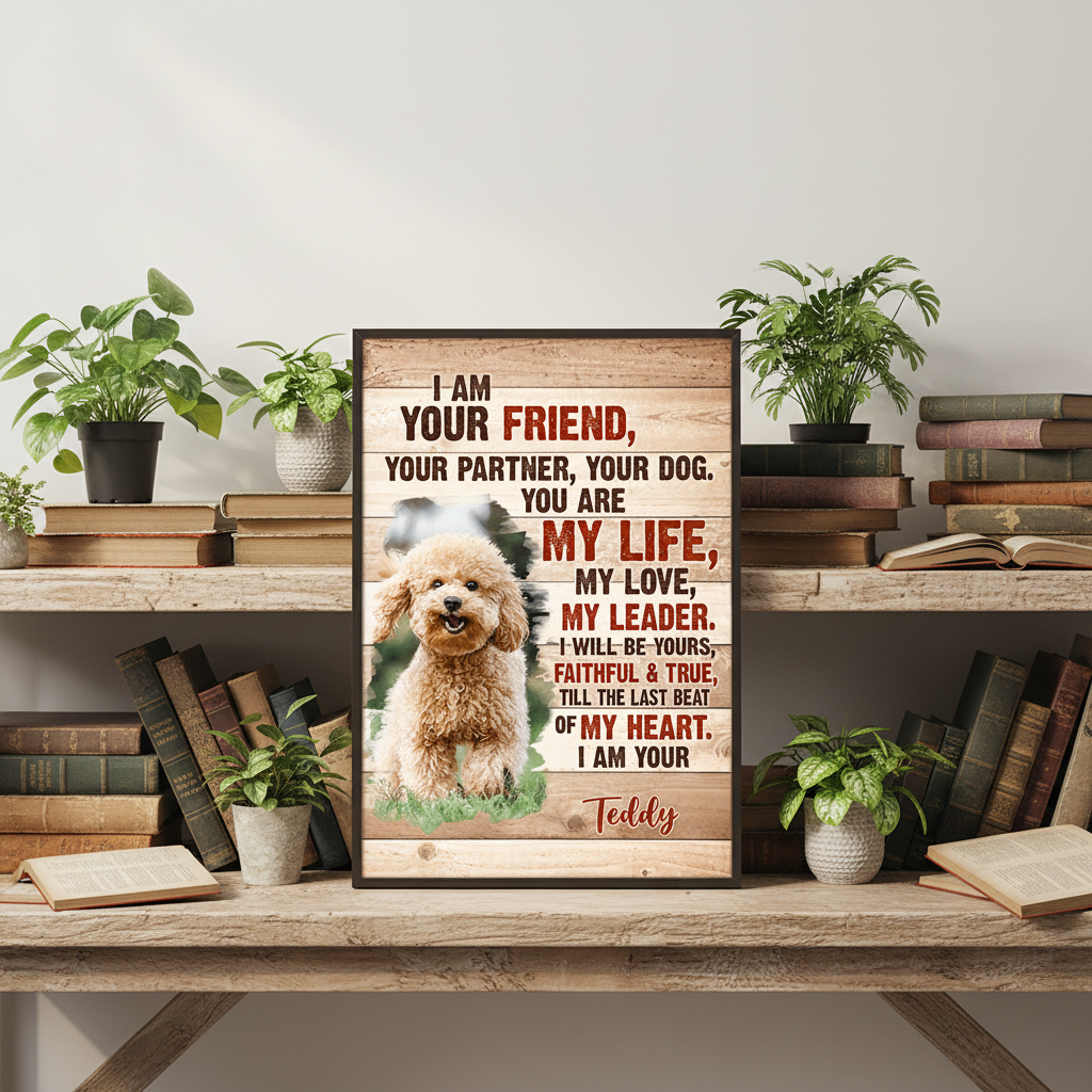 Custom Dog Photo I Am Your Dog Poster Canvas Picture Frame 9AOKM