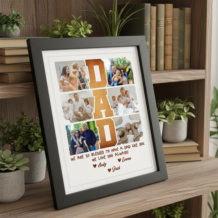 Custom Photo I Am So Blessed To Have A Dad Like You Picture Frame 4DTM9