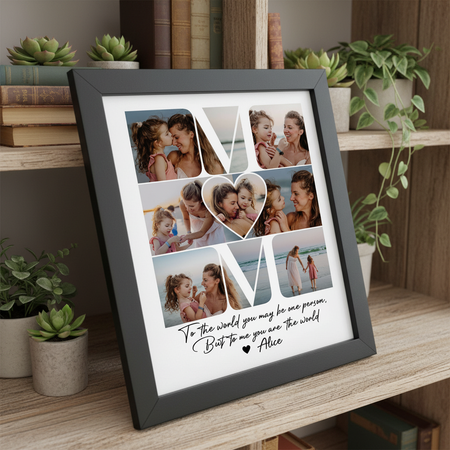 Custom Photo Mom - To Me You Are The World Picture Frame Ha75 4QW60
