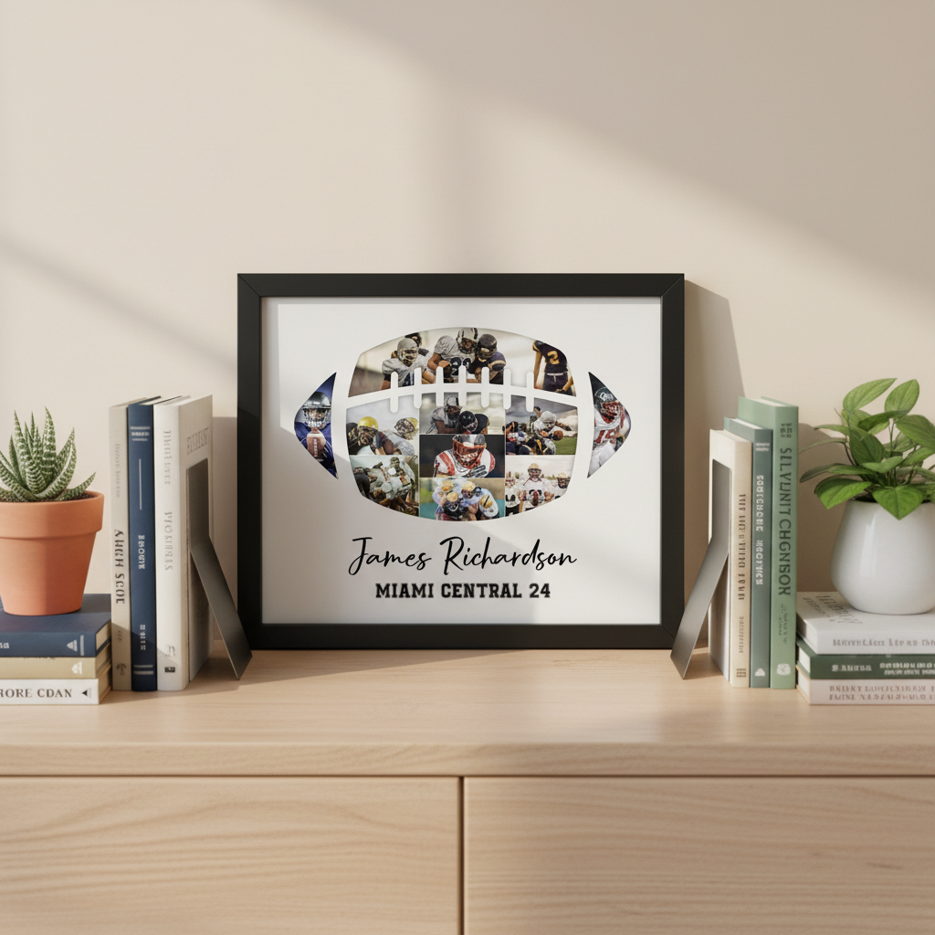 Custom Photo Football Player Picture Frame AVPC1