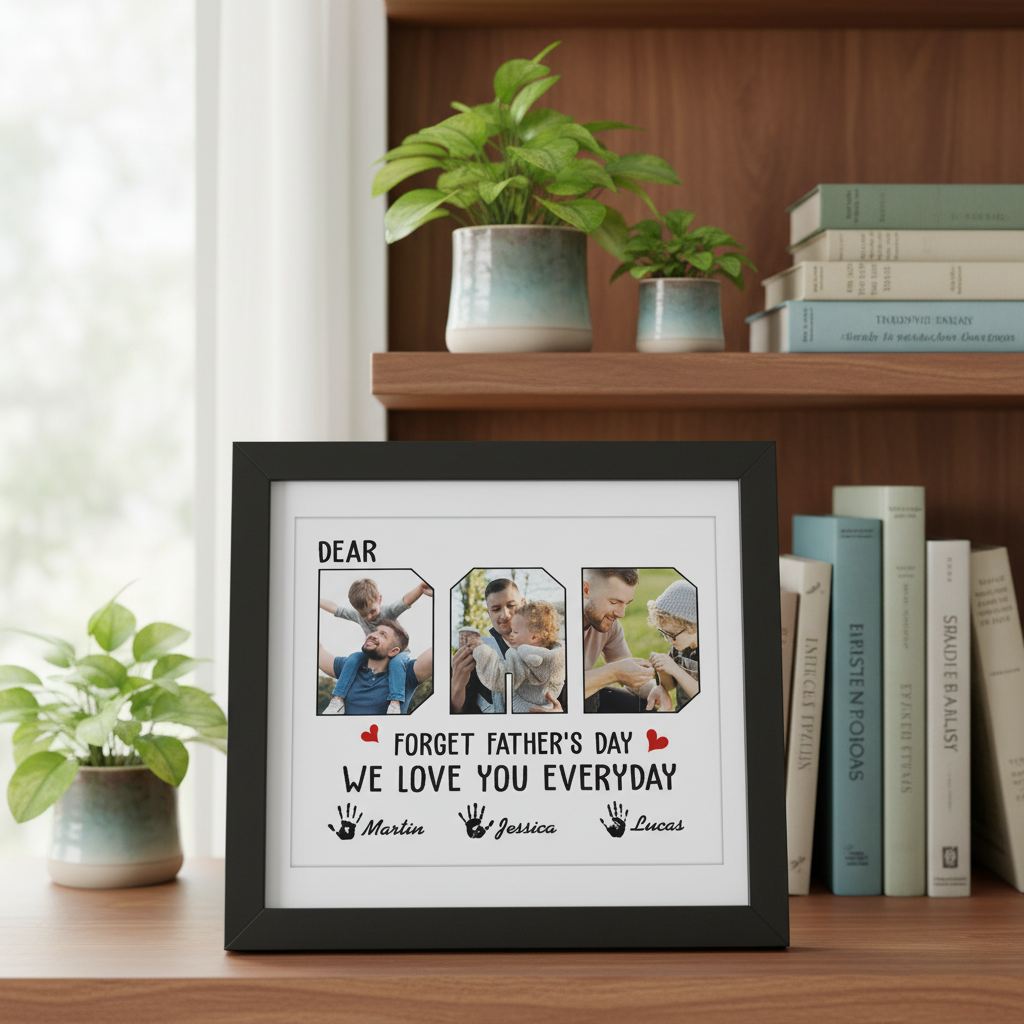 Custom Photo Happy Father'S Day To The Best Dad Picture Frame SJ522