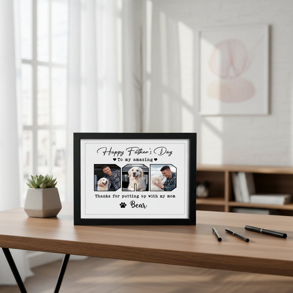 Custom Photo Happy Father'S Day To My Amazing Dad Picture Frame FE1W4