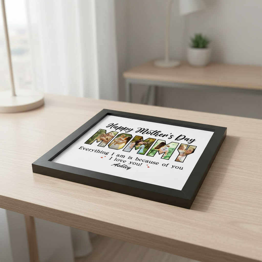 Custom Photo Everything I Am Is Because Of You Picture Frame Mother'S Day Gift Ha75 YTDLV