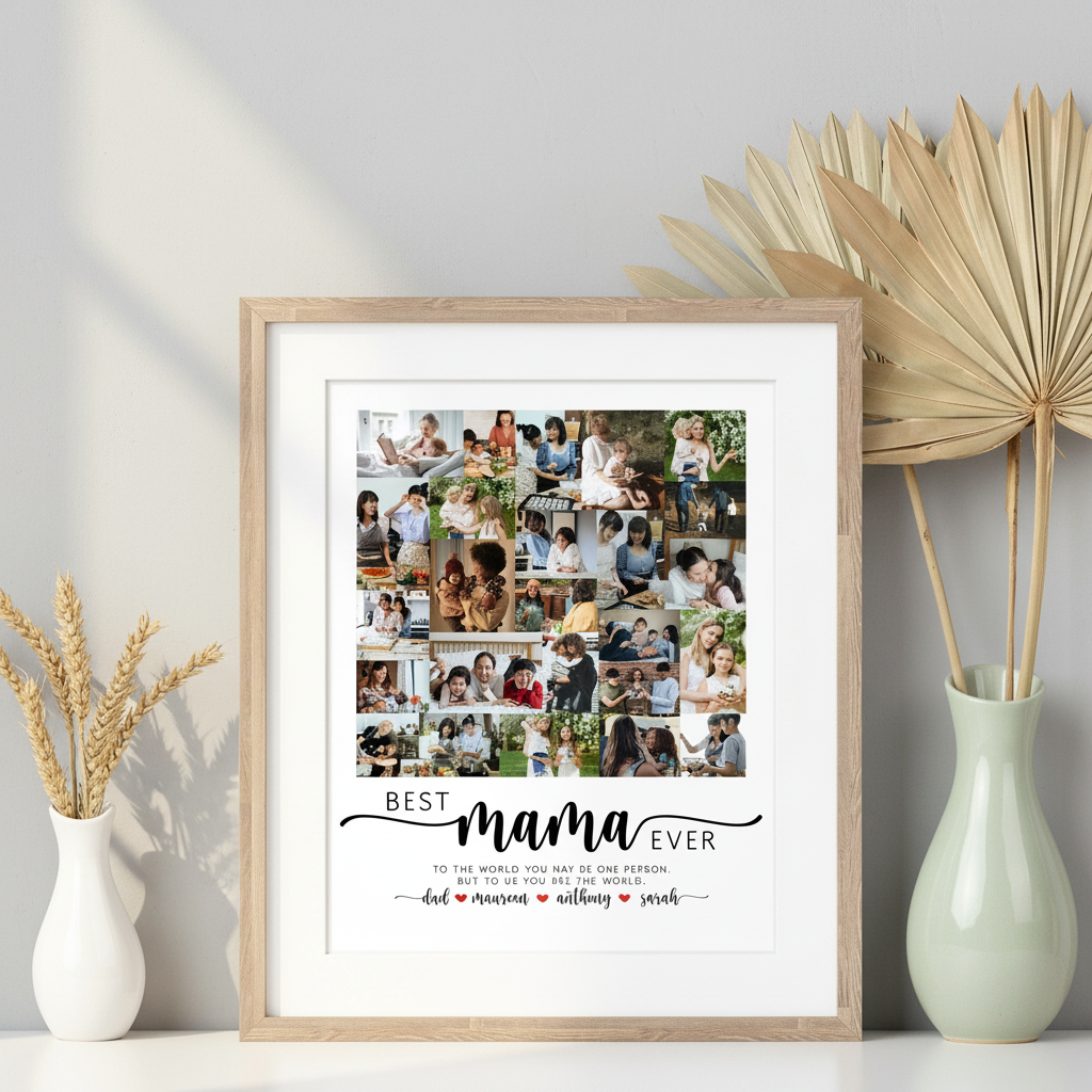 Custom Photo Best Mama Ever Family Picture Frame FE1WG