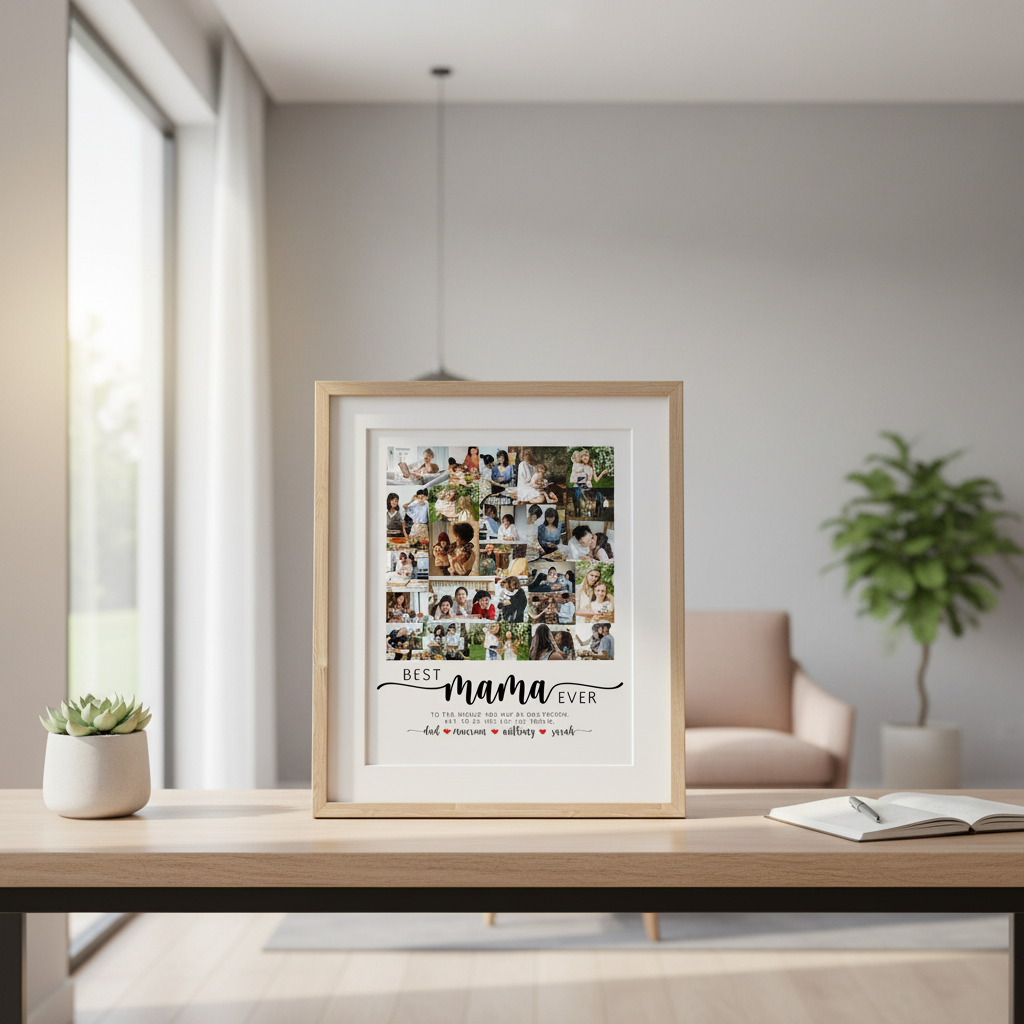 Custom Photo Best Mama Ever Family Picture Frame MVTVX
