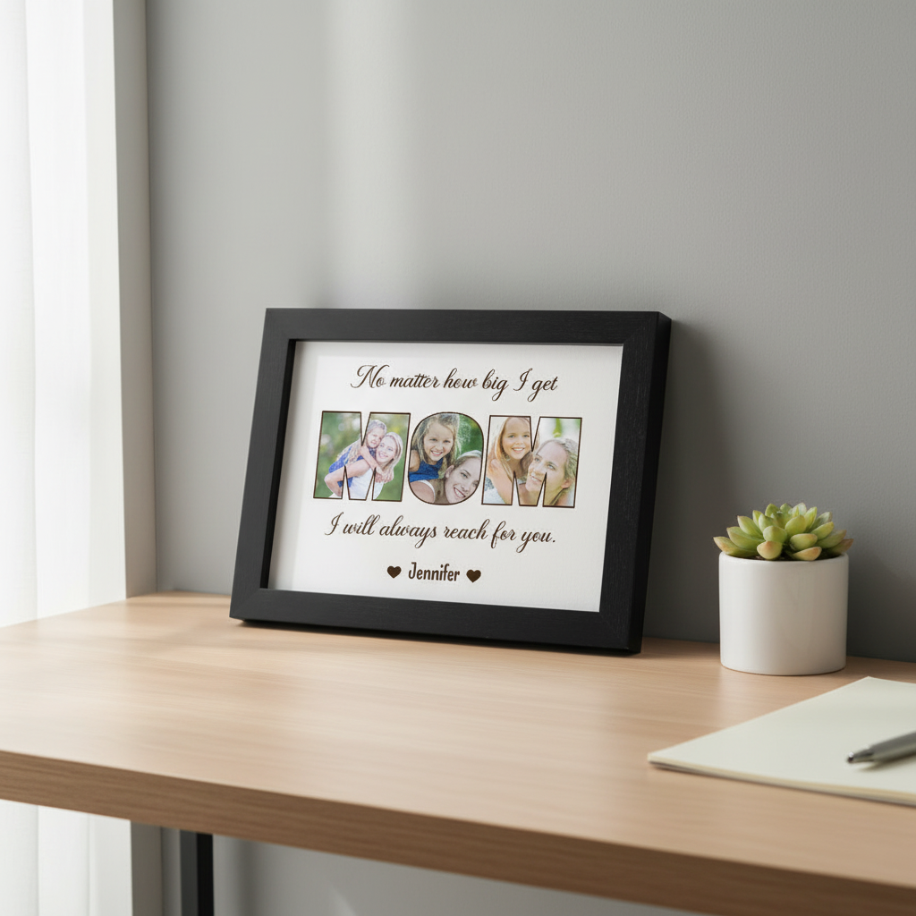 Custom Photo No Matter How Big We Get, We Will Always Reach For You Picture Frame Y5NXI