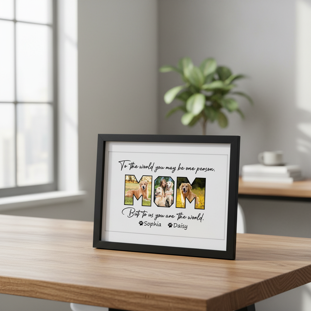 Custom Photo Happy Mother'S Day To Dog Mom Picture Frame I5JD2