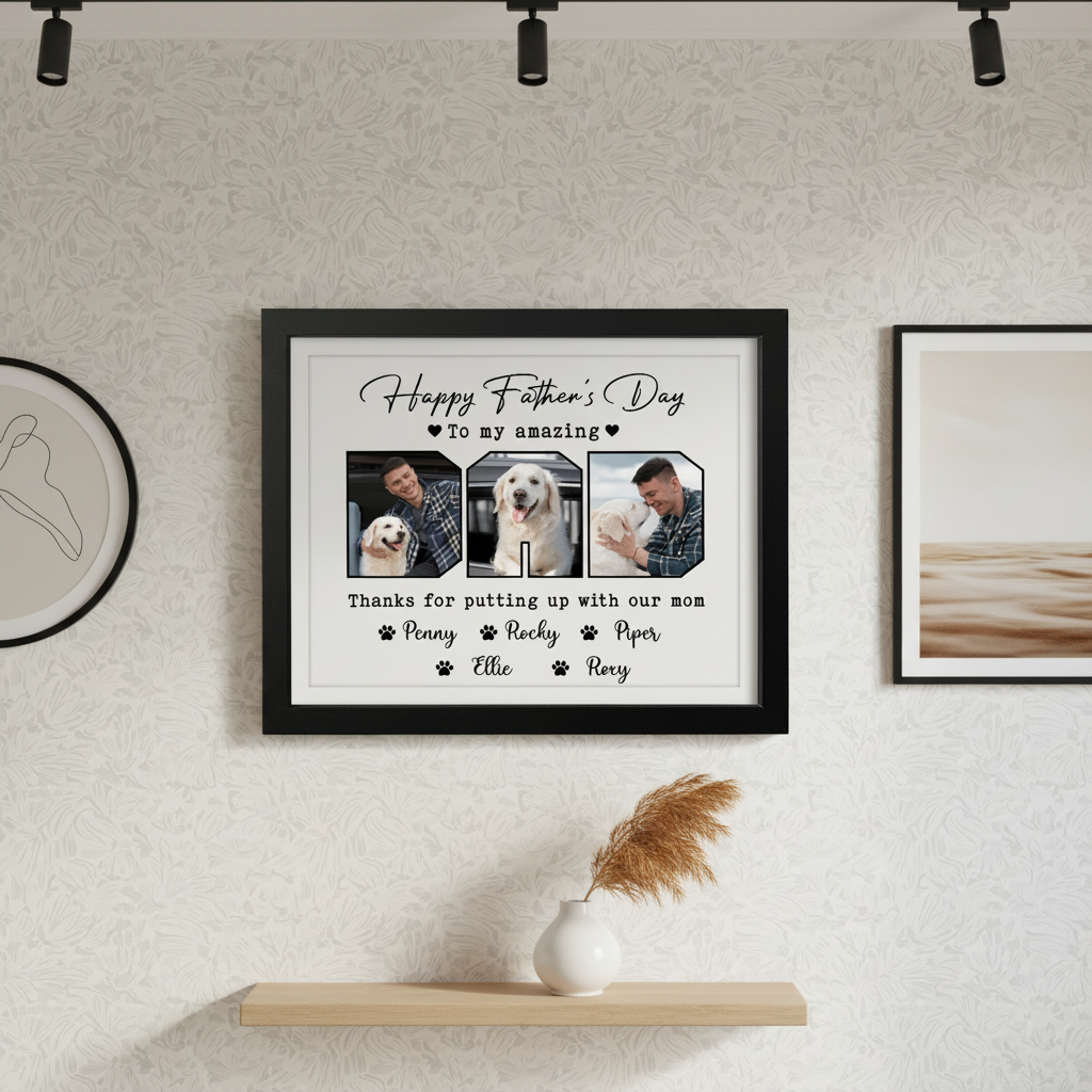 Custom Photo Happy Father'S Day To My Amazing Dad Picture Frame FE1W4