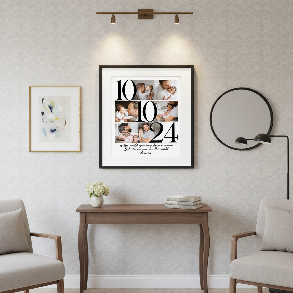 Custom Photo To Me You Are The World Father'S Day Picture Frame 6ZB5Y
