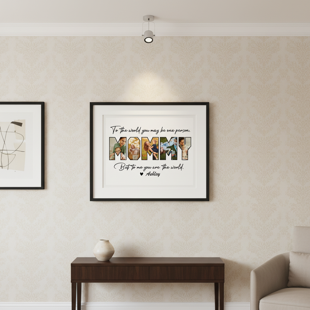Custom Photo Happy Mother'S Day Mom To Us You Are The World Family Picture Frame 8K8VD