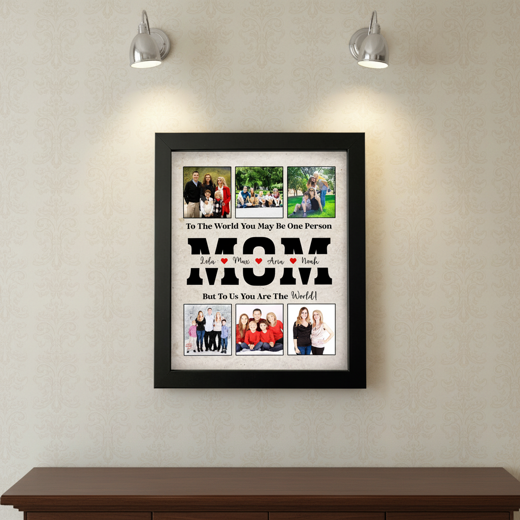 Custom Photo To Me You Are The World Picture Frame Father'S Day Gift Ha75 X58S1