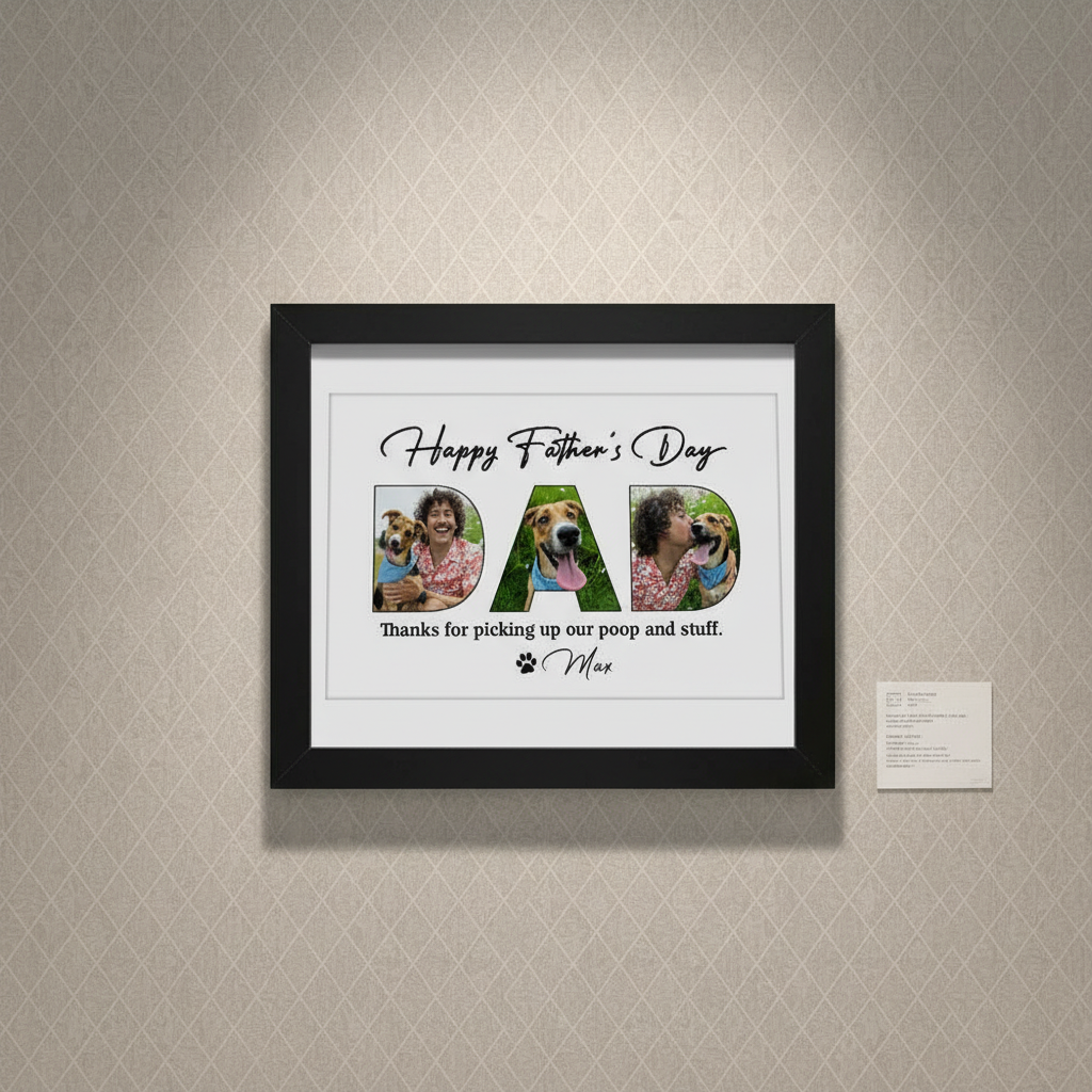 Happy Father'S Day, Dog Picture Frame, 6L7IT