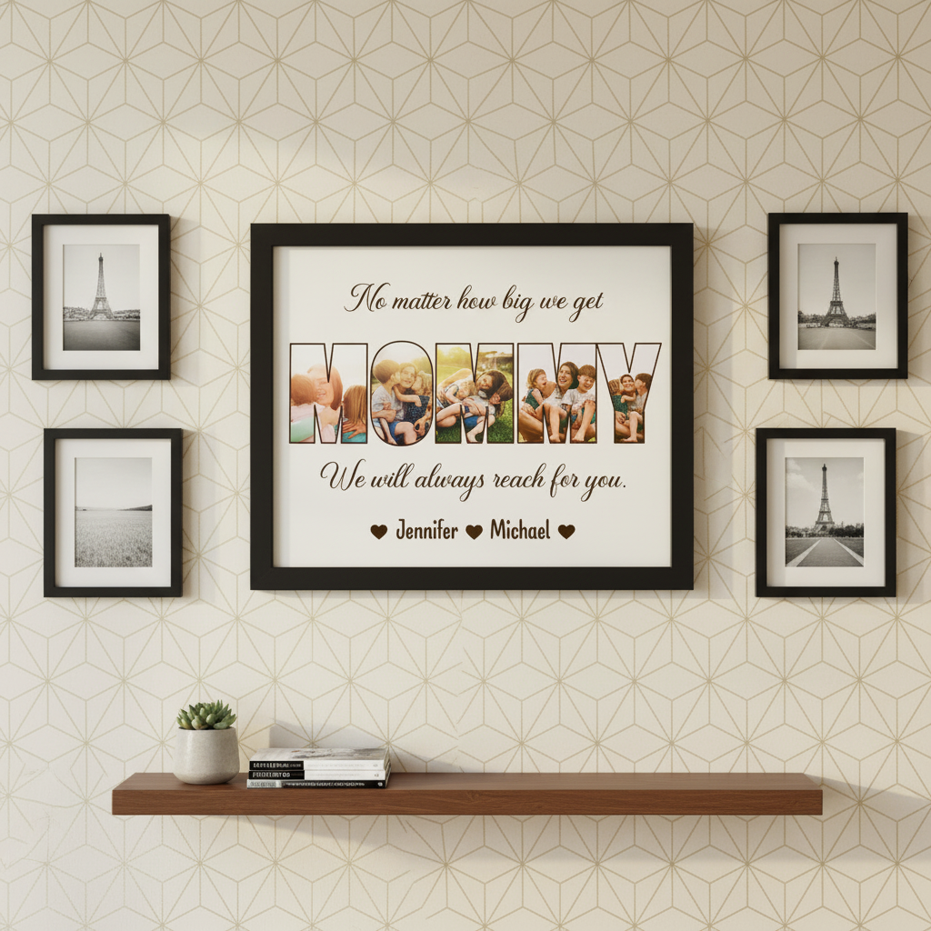 Custom Photo No Matter How Big We Get, We Will Always Reach For You Picture Frame Y5NXI