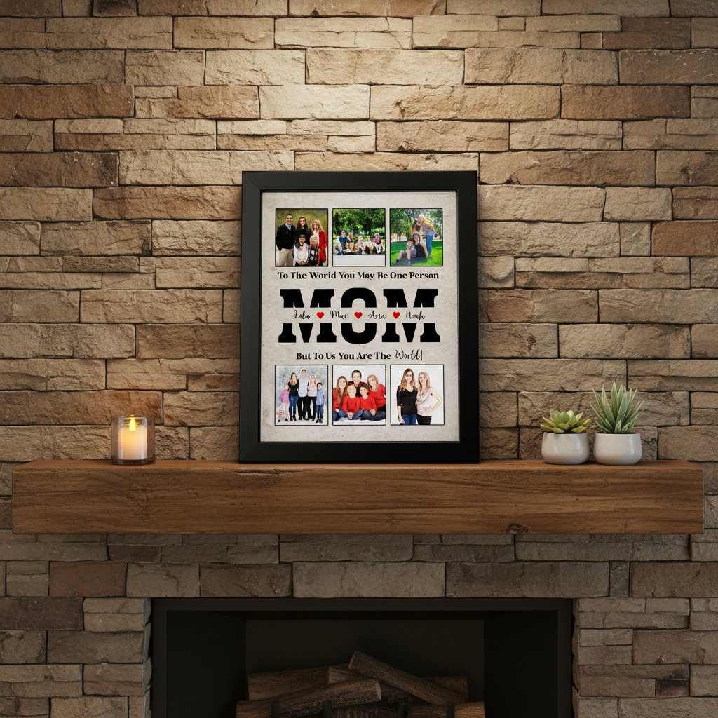 Custom Photo To Me You Are The World Picture Frame Father'S Day Gift Ha75 X58S1