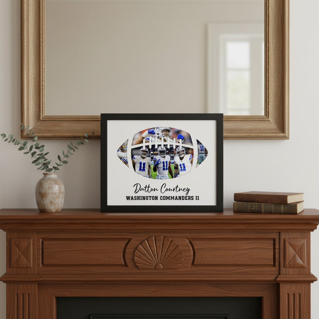 Custom Photo Football Player Picture Frame AVPC1