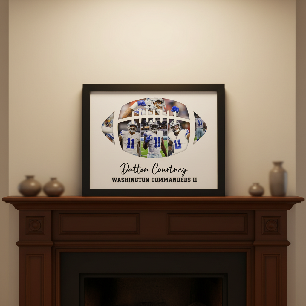 Custom Photo Football Player Picture Frame 8H62E