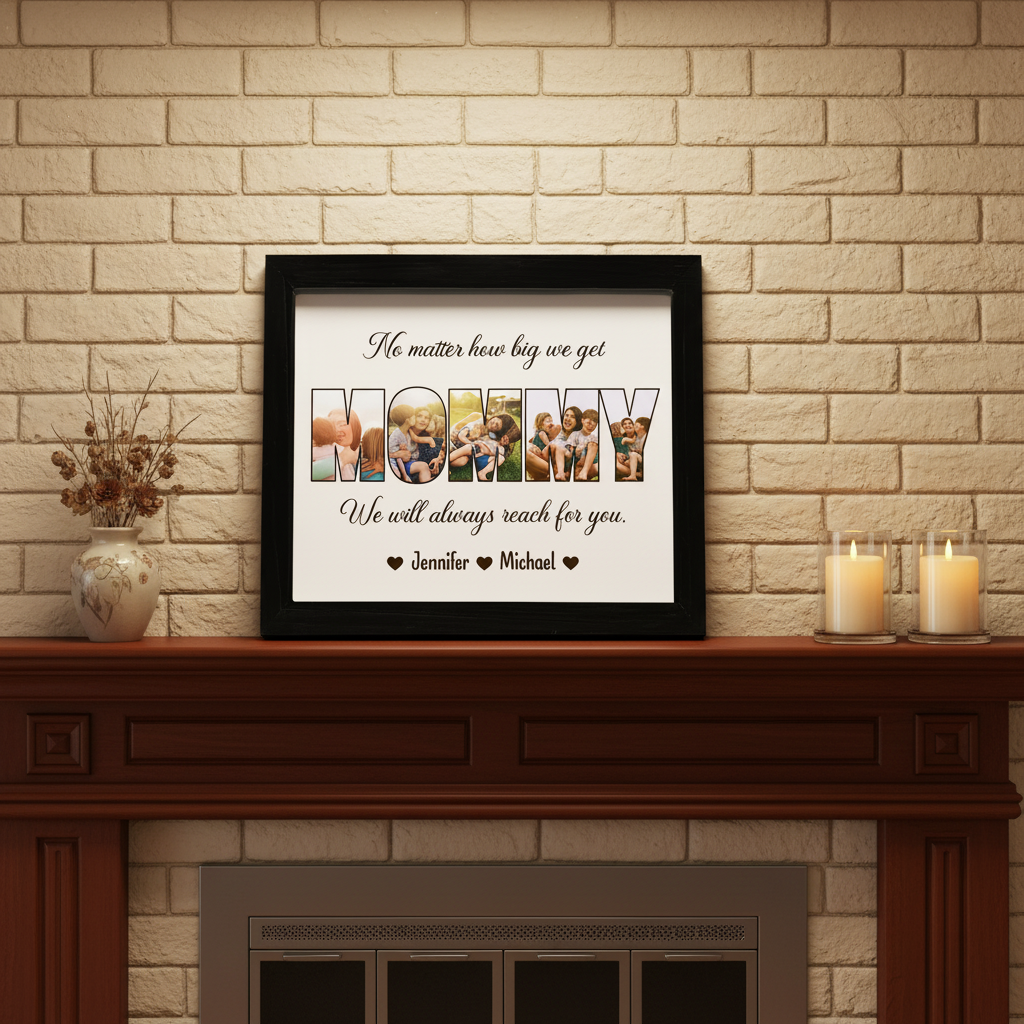 Custom Photo No Matter How Big We Get, We Will Always Reach For You Picture Frame T18RV