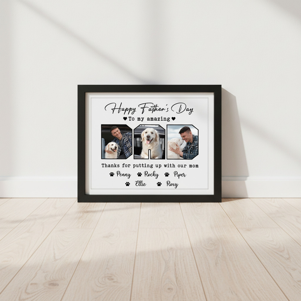 Custom Photo Happy Father'S Day To My Amazing Dad Picture Frame FE1W4