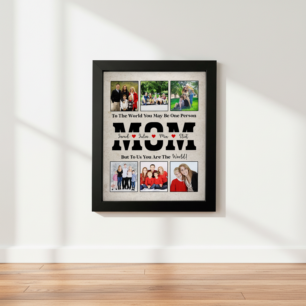 Custom Photo To Me You Are The World Picture Frame Father'S Day Gift Ha75 ZBFM3