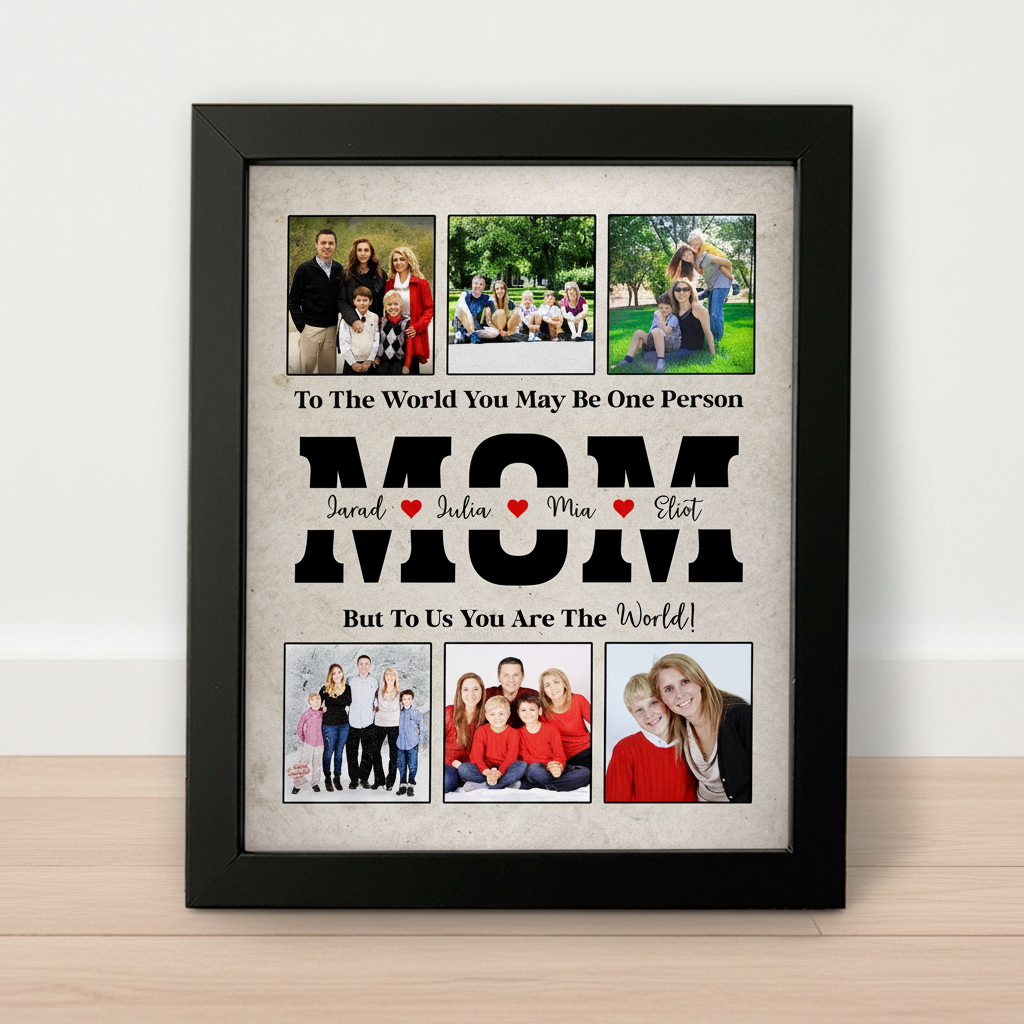 Custom Photo To Me You Are The World Picture Frame Father'S Day Gift Ha75 X58S1