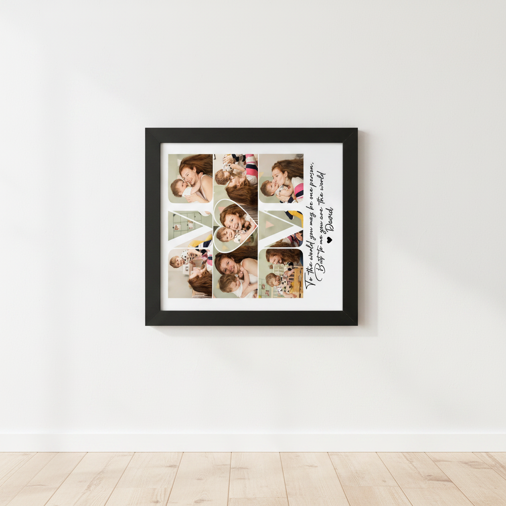 Custom Photo Mom - To Me You Are The World Picture Frame Ha75 4QW60