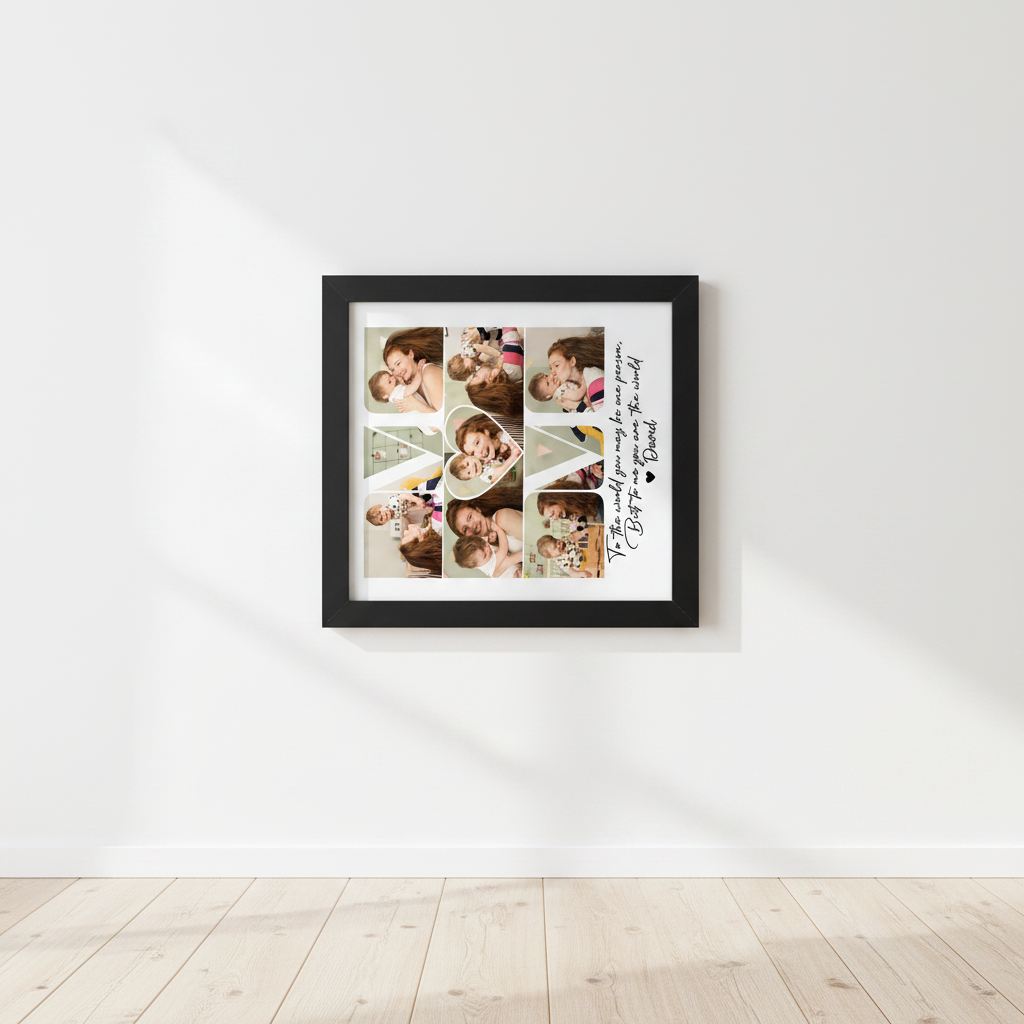 Custom Photo Mom - To Me You Are The World Picture Frame Ha75 WK7WS