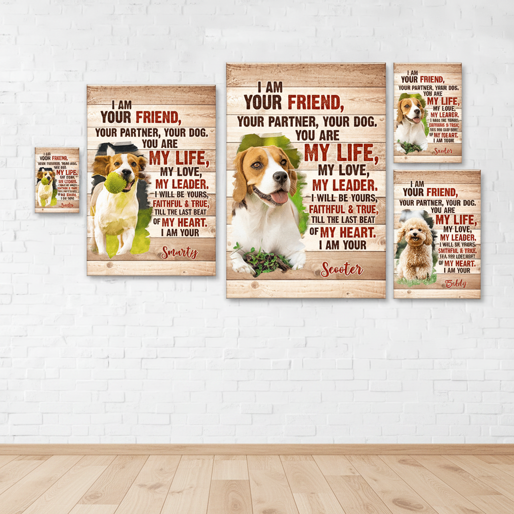 Custom Dog Photo I Am Your Dog Poster Canvas Picture Frame 9AOKM