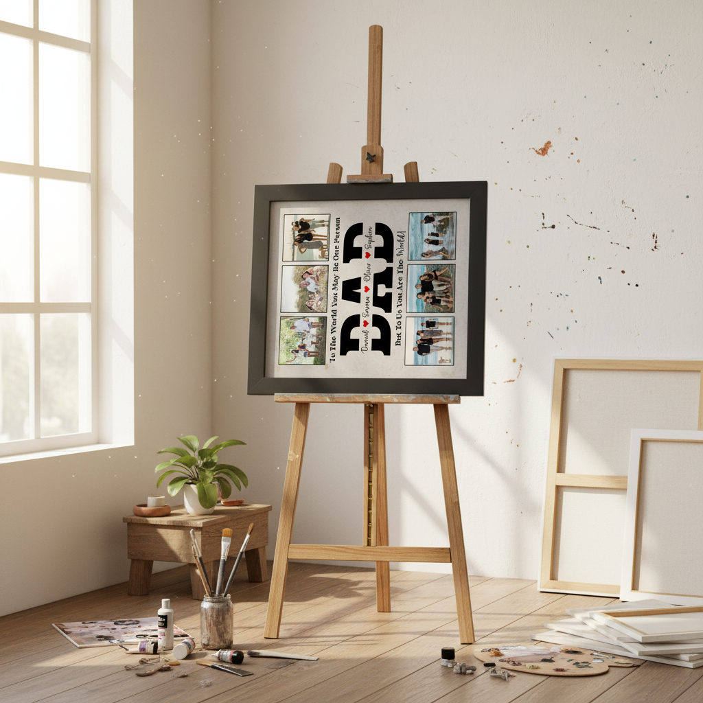 Custom Photo To Me You Are The World Picture Frame Father'S Day Gift Ha75 X58S1