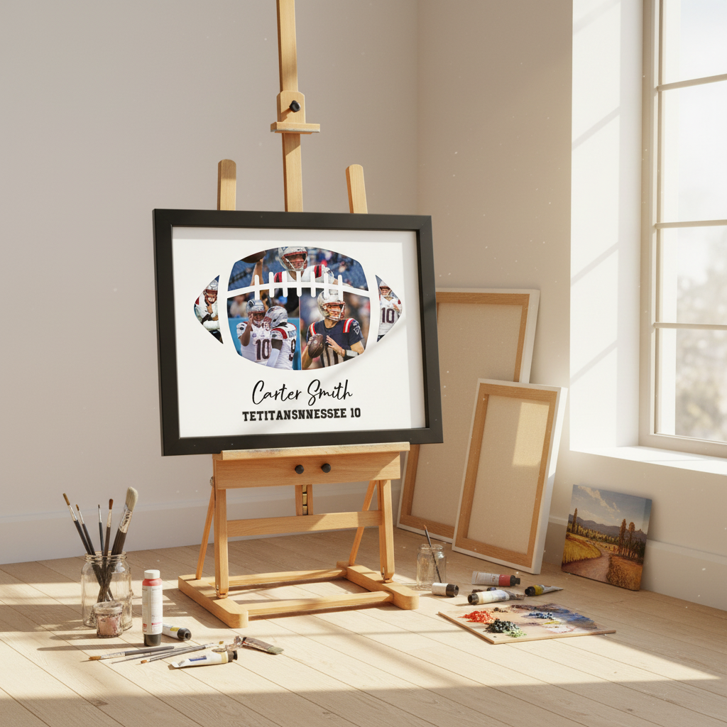 Custom Photo Football Player Picture Frame 8H62E