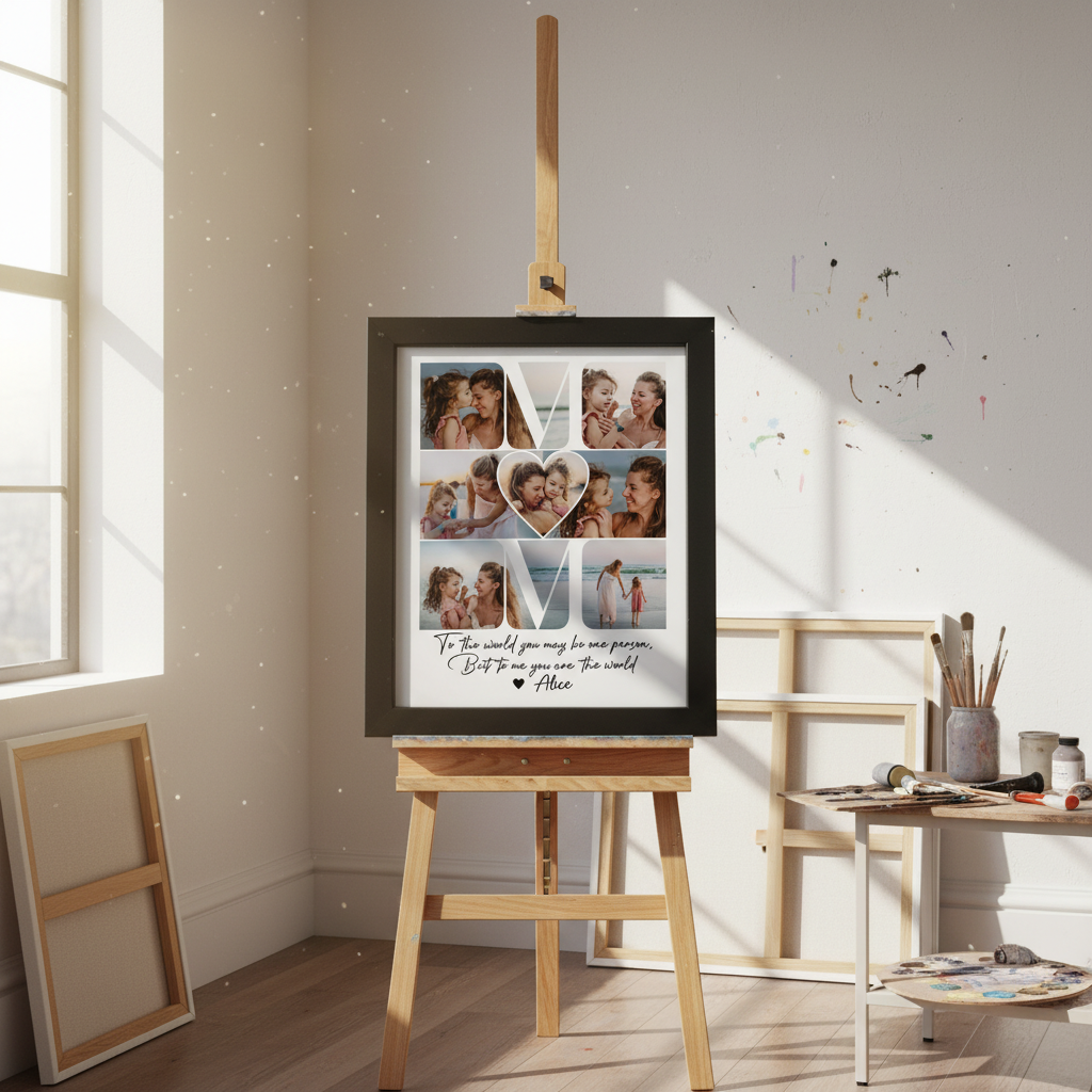 Custom Photo Mom - To Me You Are The World Picture Frame Ha75 WK7WS