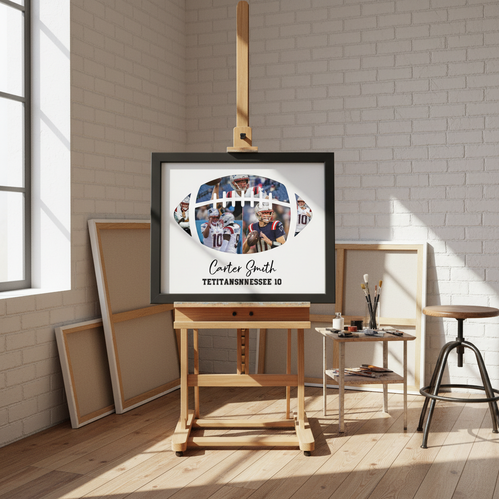 Custom Photo Football Player Picture Frame AVPC1