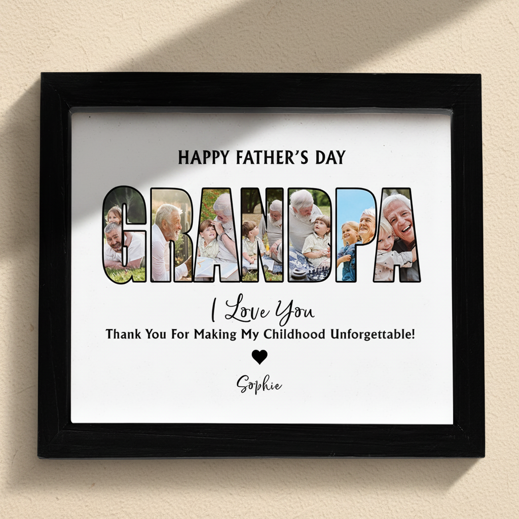 Custom Photo Dad, Thank For Making My Childhood Unforgettable Picture Frame Father'S Day Gift OVVTE