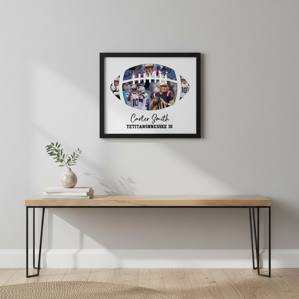 Custom Photo Football Player Picture Frame AVPC1
