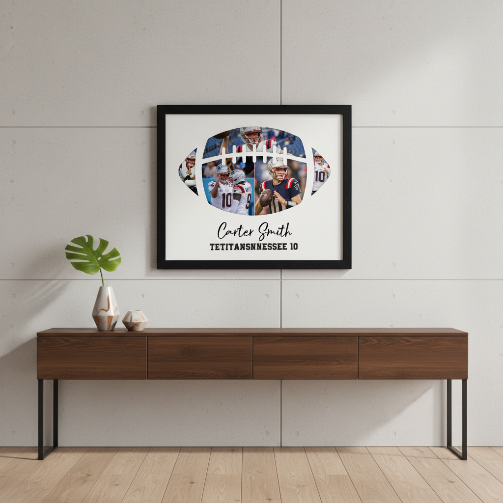 Custom Photo Football Player Picture Frame 8H62E