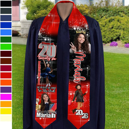 Custom She Believed Could Graduation Stole — Custom Gift HVC2B