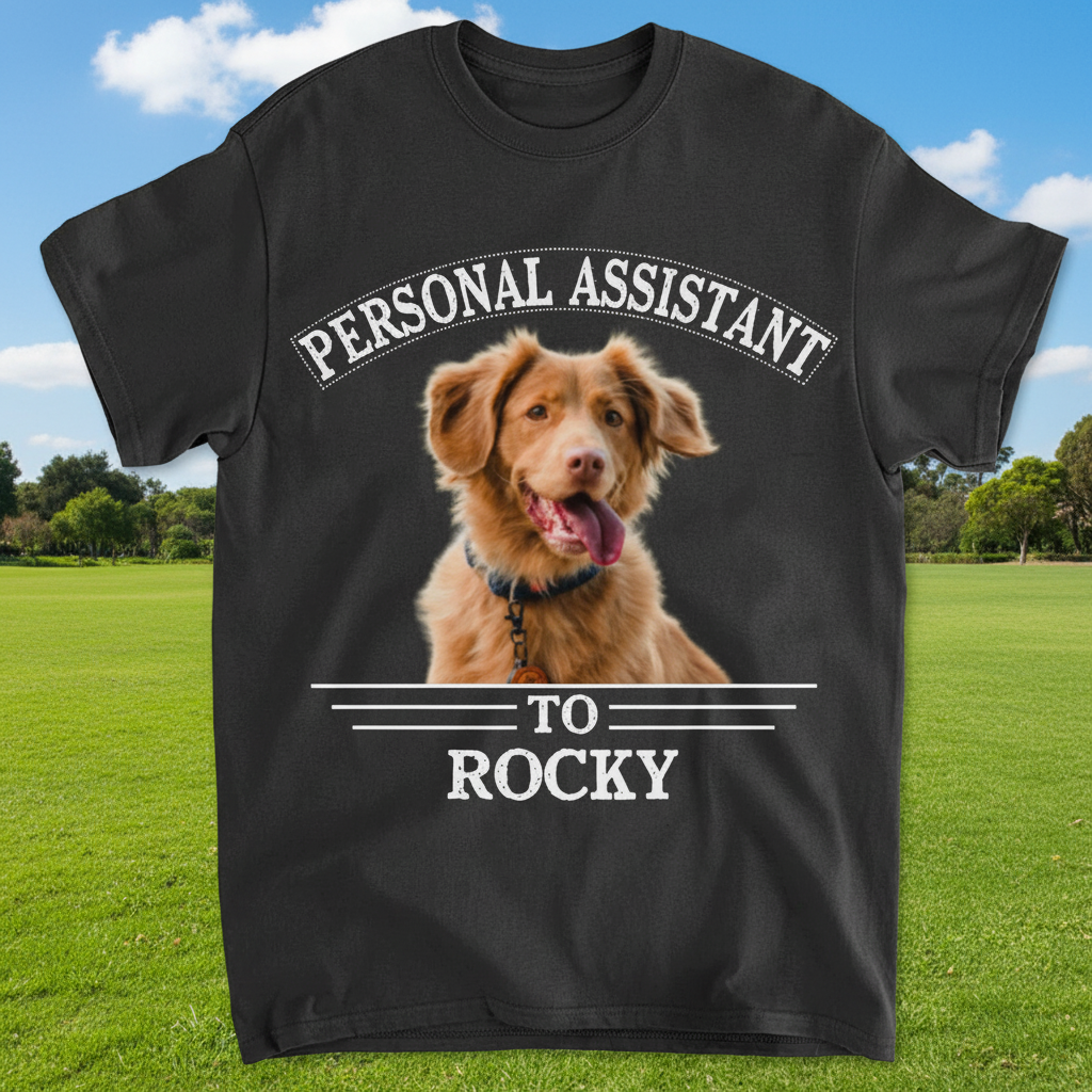 Custom Personal Assistant Dog Cat T-Shirt — Gift for Cat Lovers PYC4Z