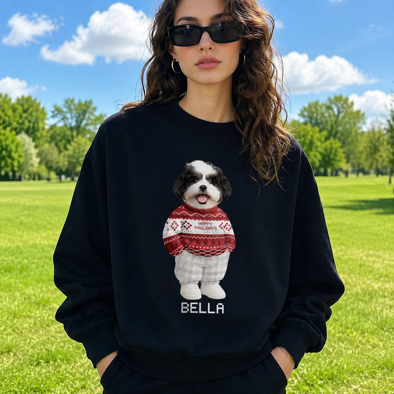Custom Mha Dog Cat Xmas T-Shirt — Christmas Gift FQYT7