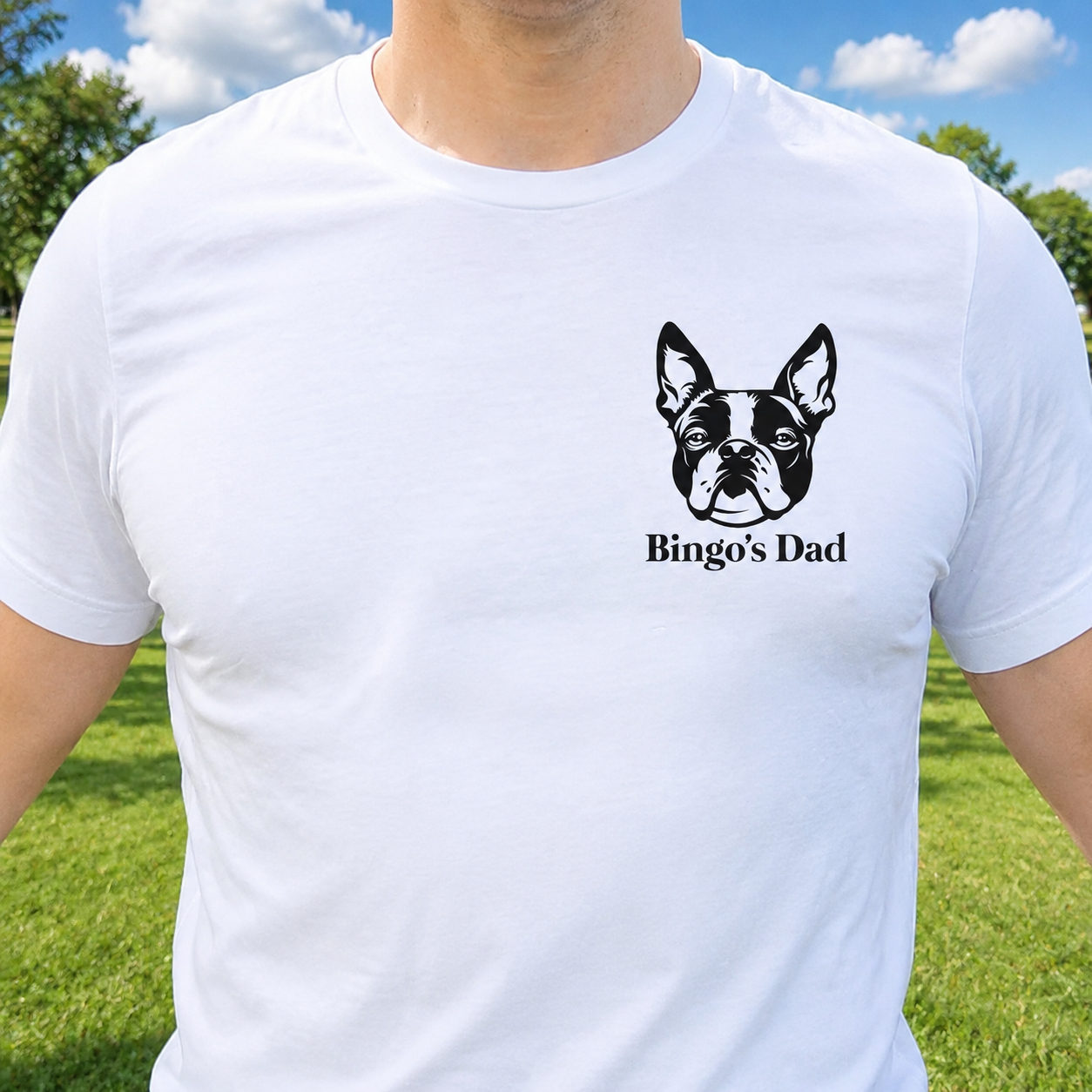 Custom Dog Dad Mom Head T-Shirt — Gift for Dad P97XK