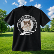 Custom Cat Human Belongs T-Shirt — Gift for Cat Lovers 2MTRF