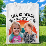 Custom Life Is Better Grandkids T-Shirt — Family Gift 5NSFQ
