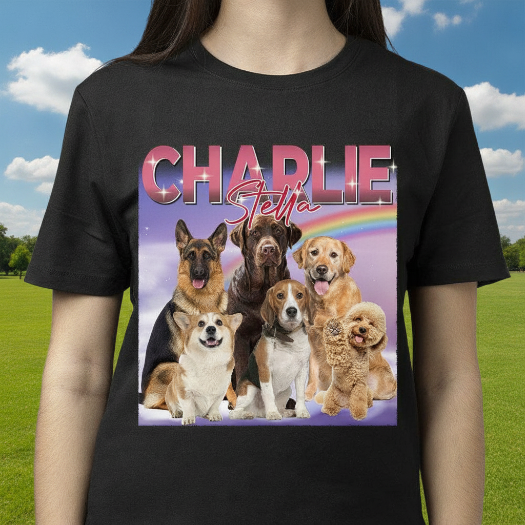 Custom Gradient Name Dog Lover T-Shirt — Gift for Dog Lovers 52GV3