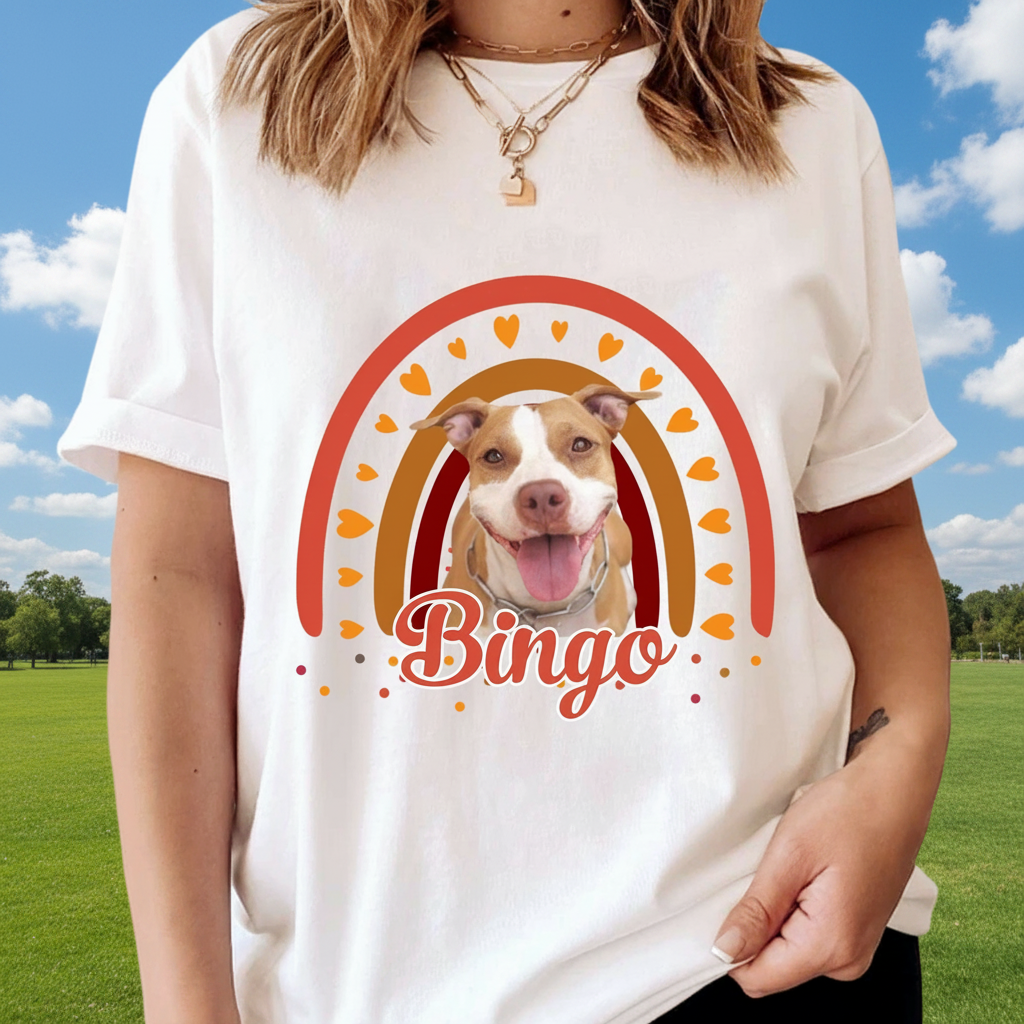 Custom Dog Cat Rainbow C465 T-Shirt — Gift for Cat Lovers BTCM3