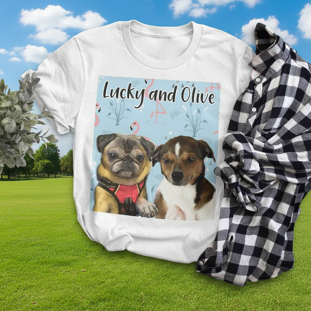 Custom Ut98 Petphoto Flamigo T-Shirt — Gift for Pet Lovers 28ZTM